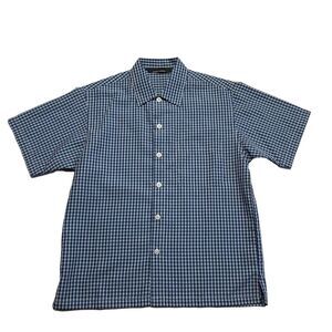 Ocean Current American Dream Check Shirt Blue White Men's Sz M